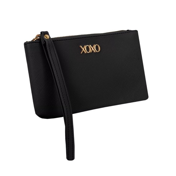 XOXO Black Wristlet with Gold Logo Preloved Like New - Picture 2 of 5